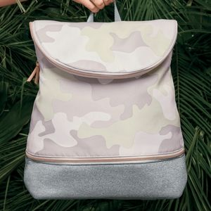 Stella and Dot Crush It Backpack Blush Camo Purse Gym Bag